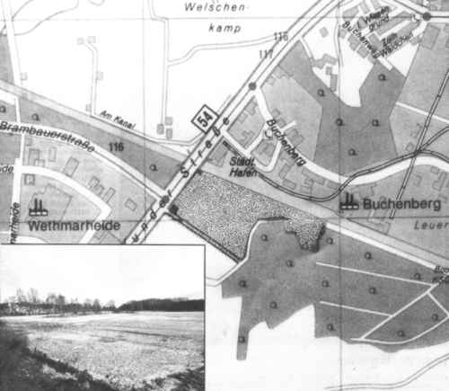 Ein alter Standort taucht jetzt neu in der Diskussion auf: das Gebiet Wethmarheide Ost, östlich der Dortmunder Straße und südlich des Stadthafens. Nach Ansicht von "Pro Lünen" könnte dies der Kompromiss zum Gewerbegebiet Im Berge Süd sein.